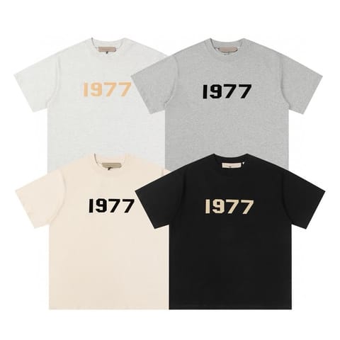 复线ESSENTIALS1977植绒字母短袖T