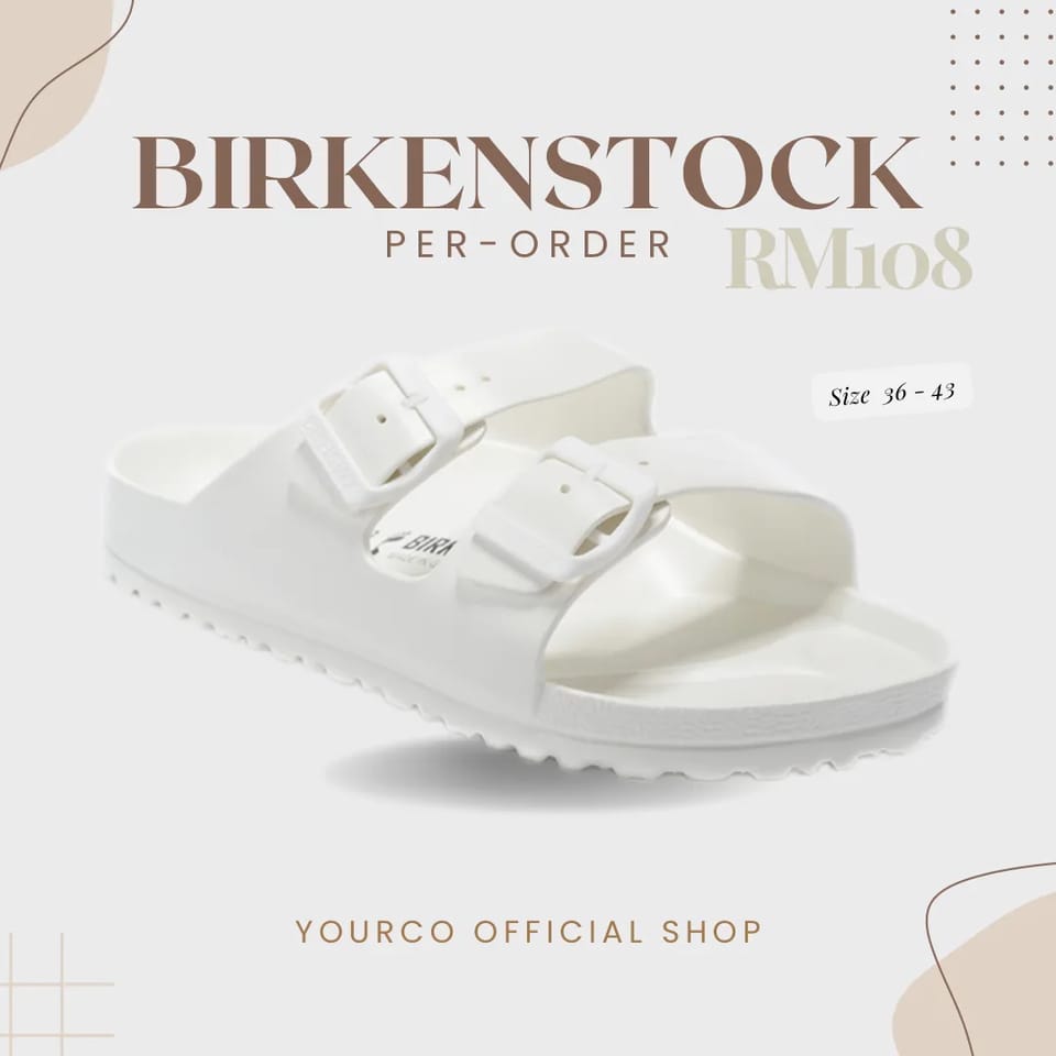 「现货READYSTOCK」 BIRKENSTOCK ARIZONA EVA白色 1