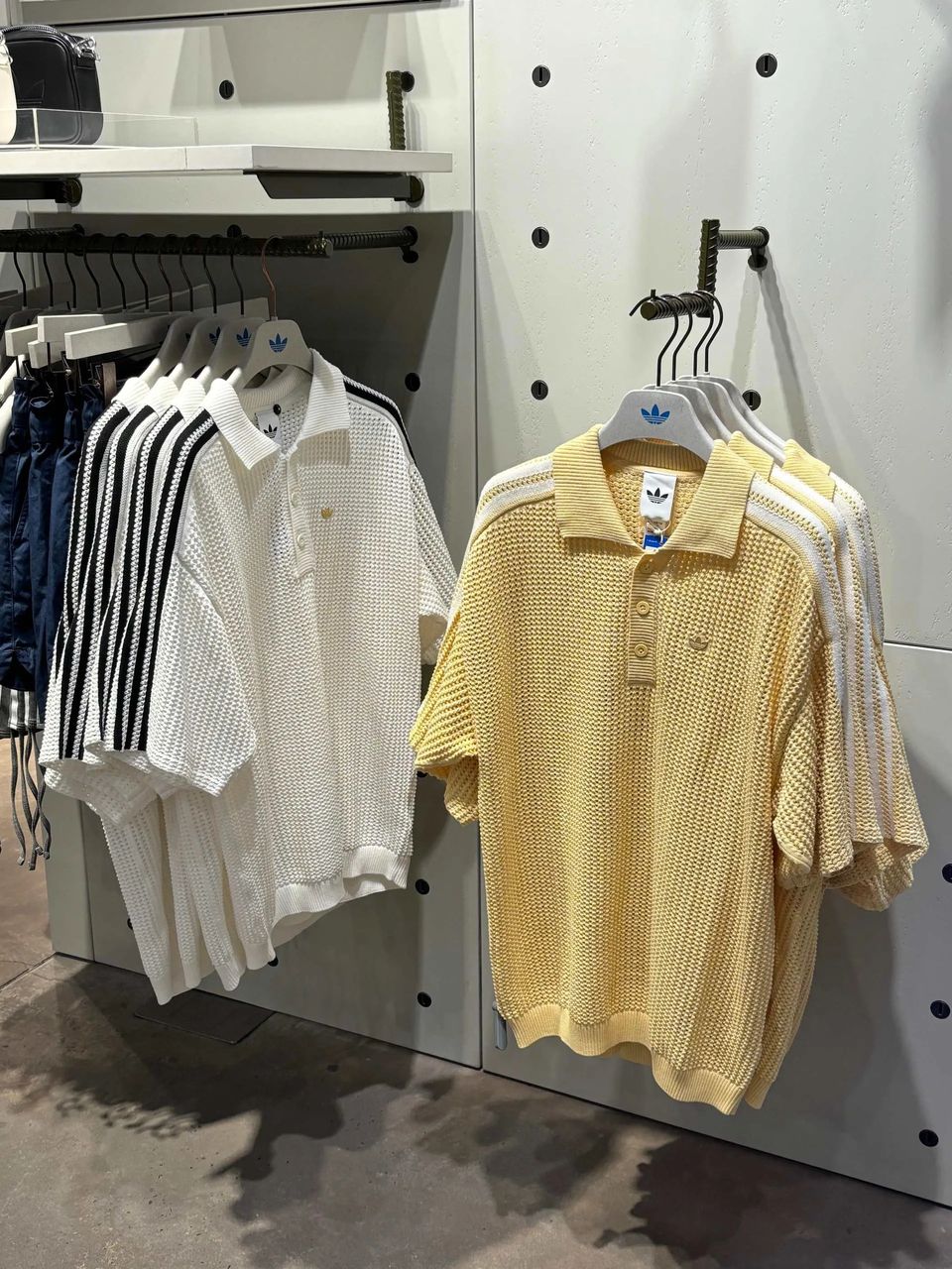 Adidas 老钱风针织开衫 复古慵懒风经典polo领 + 钩针编织纹理 7