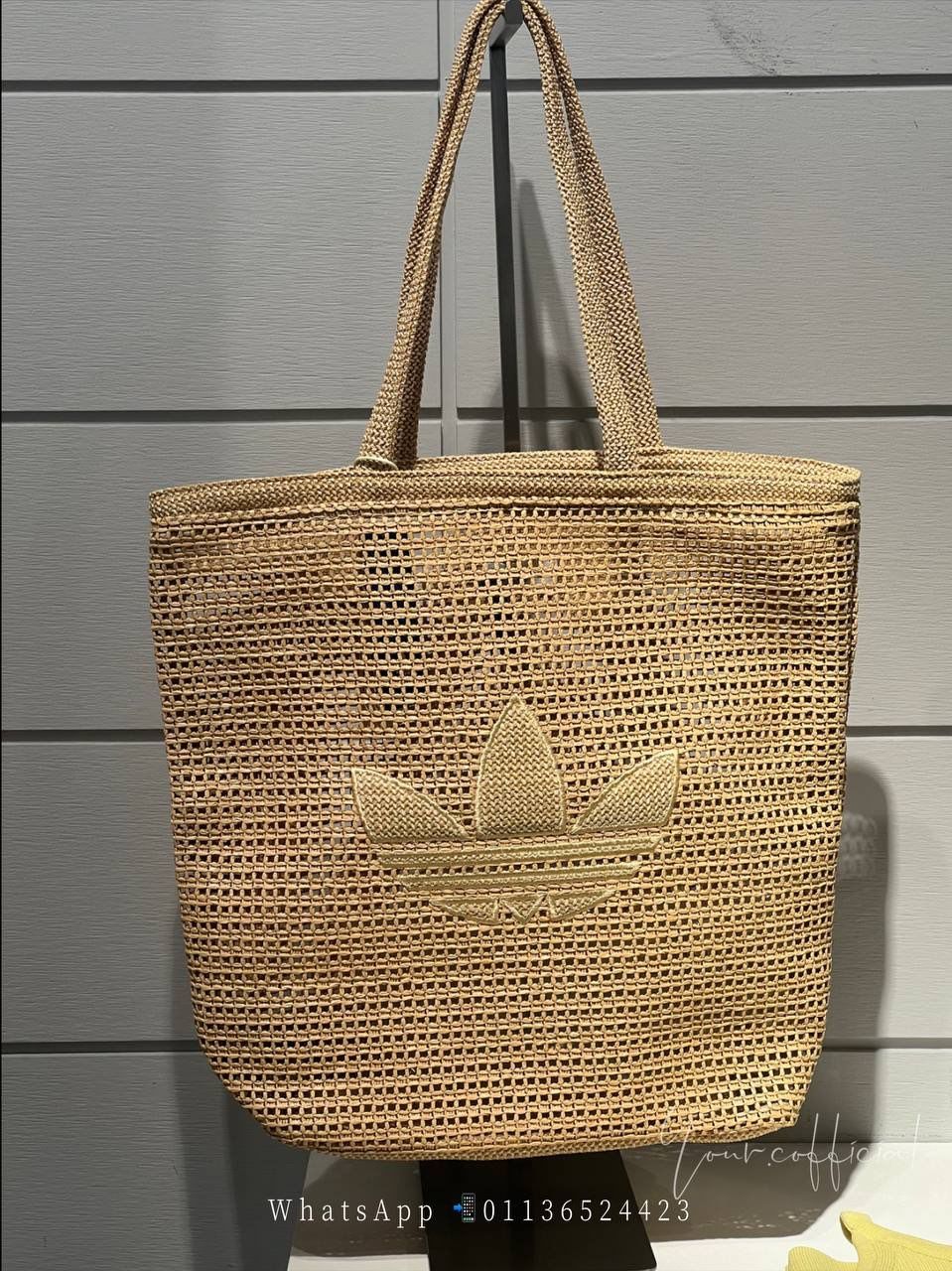 Adidas草编托特包 2