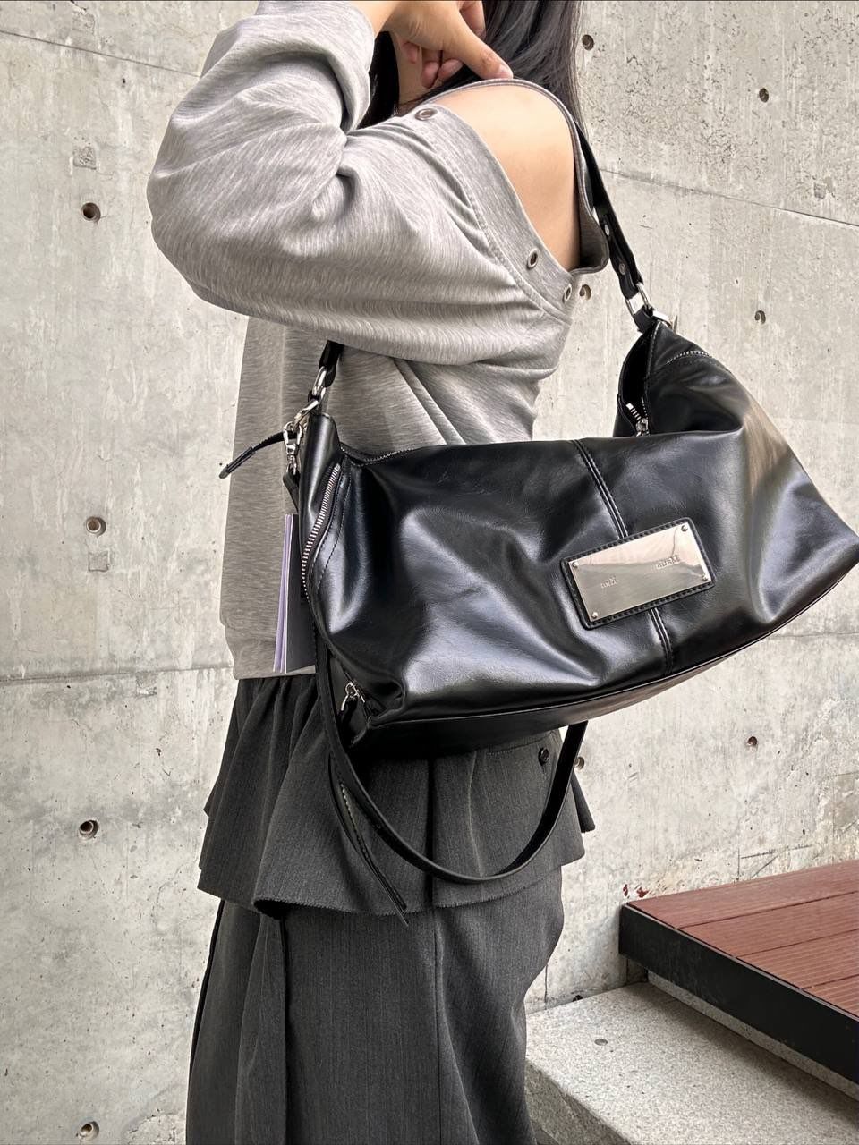 🖤 MATIN KIM Side Zipper Two Way Bag机车包 2