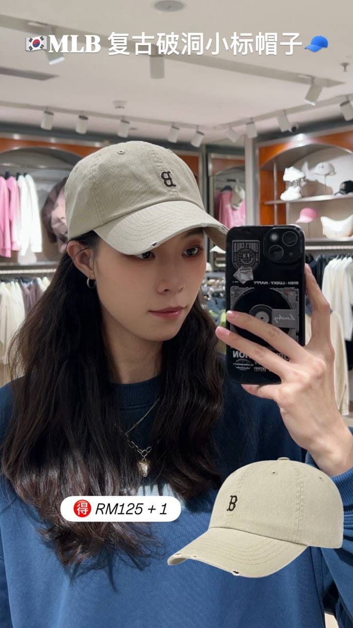 🇰🇷 MLB 帽子 破洞小logo 3