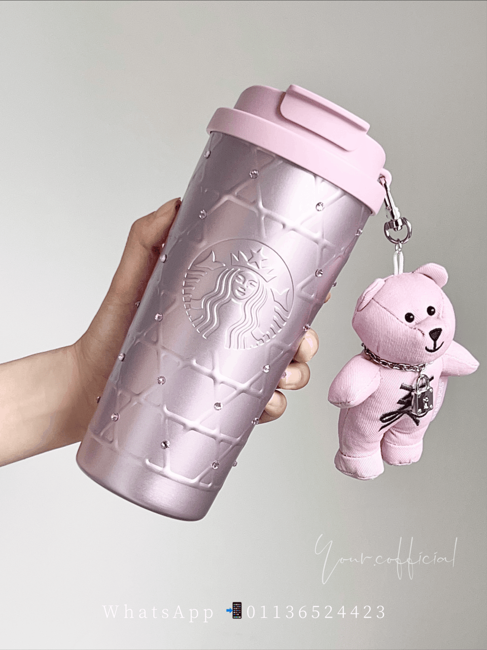 Starbucks朋克芭蕾格纹钻杯 6