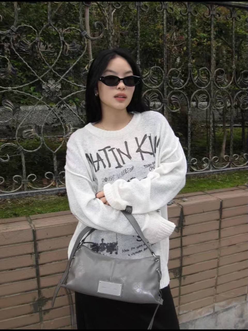 🇰🇷 MATIN KIM Eyelet Shirring Shoulder Bag 3