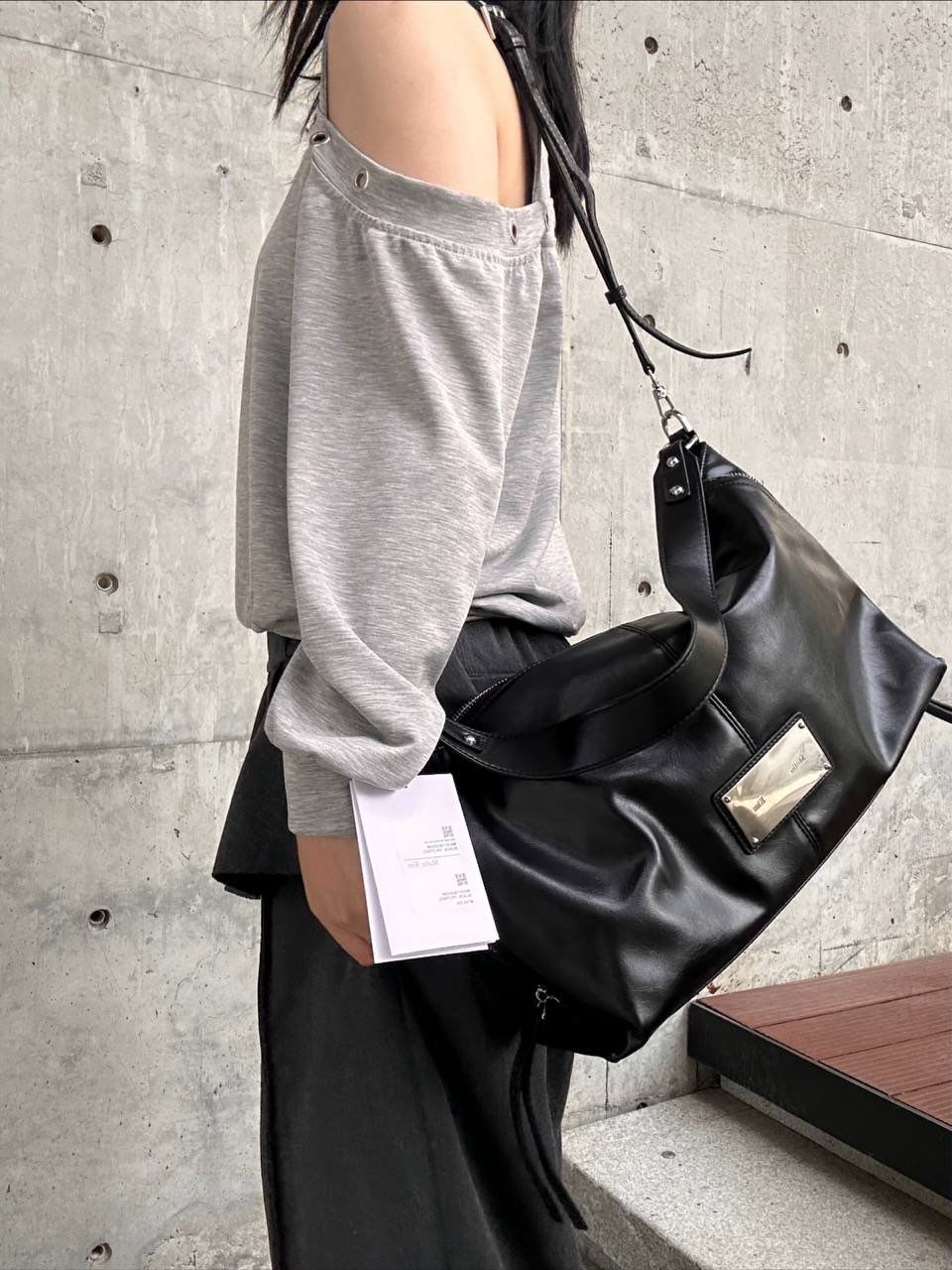 🖤 MATIN KIM Side Zipper Two Way Bag机车包 3