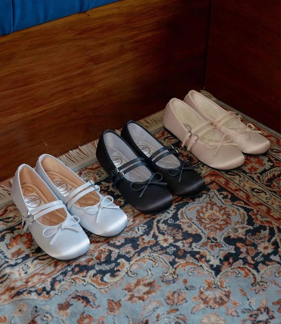 SQUARE TOE TWO STRAP MARYJANES(ENAMEL) 1