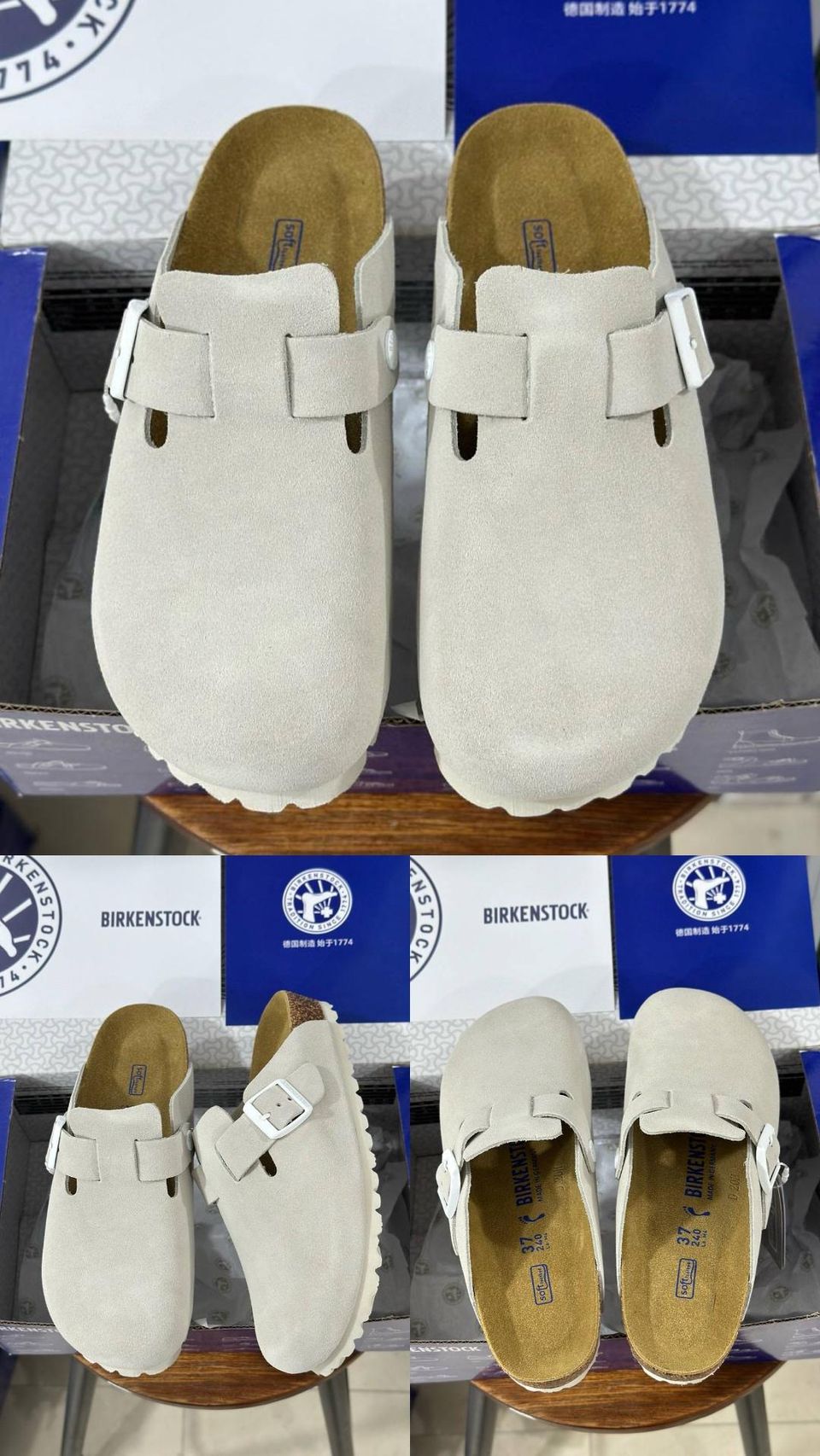 BIRKENSTOCK BOSTON SOFT版软底白色 1