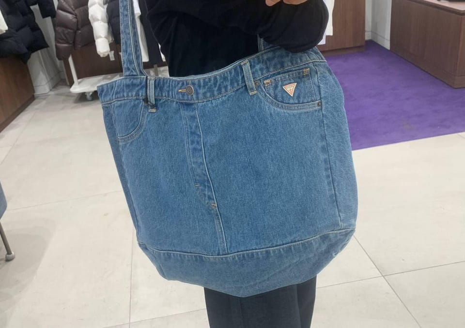 🇰🇷Guess 新品2026 牛仔帆布袋 1