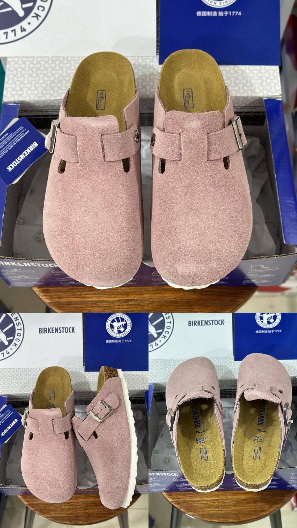 「现货READYSTOCK」 BIRKENSTOCK BOSTON SOFT版软底粉色 1