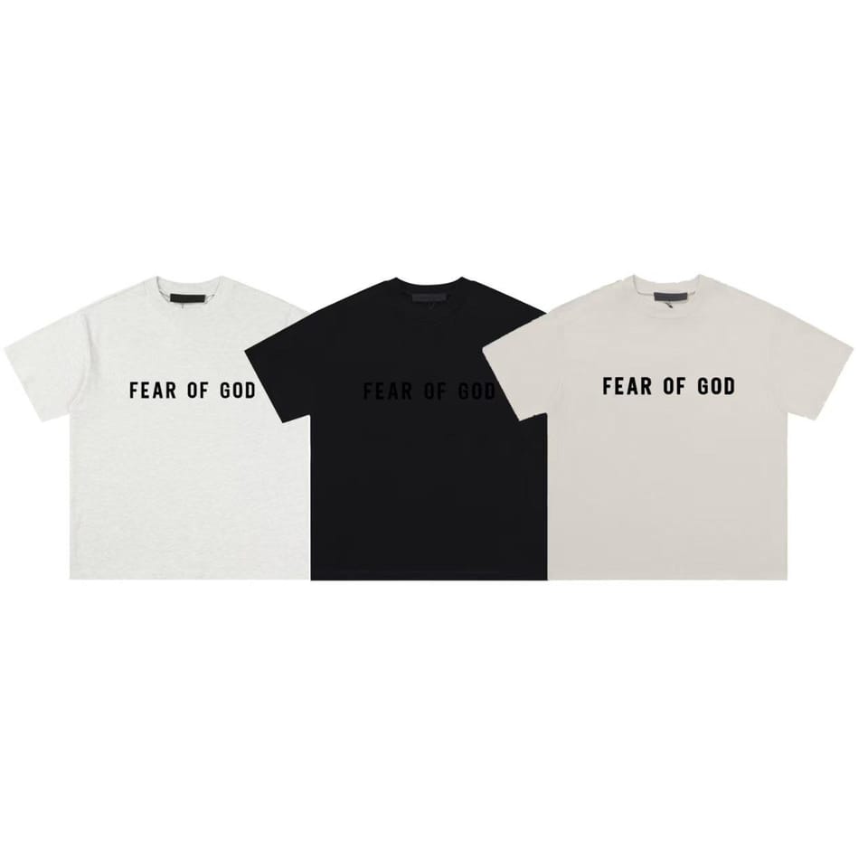 #F49 FEAR OF GOD FOG复线ESSENTIALS 硅胶字母LOGO短袖纯棉T恤 1