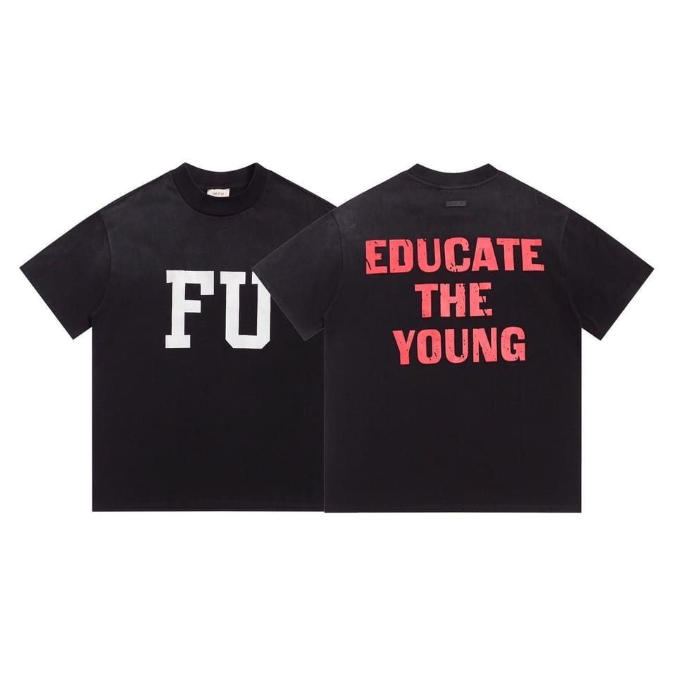 Essentials Fear of God 新品洗水美潮FU字母印花短袖T恤纯棉半袖 1