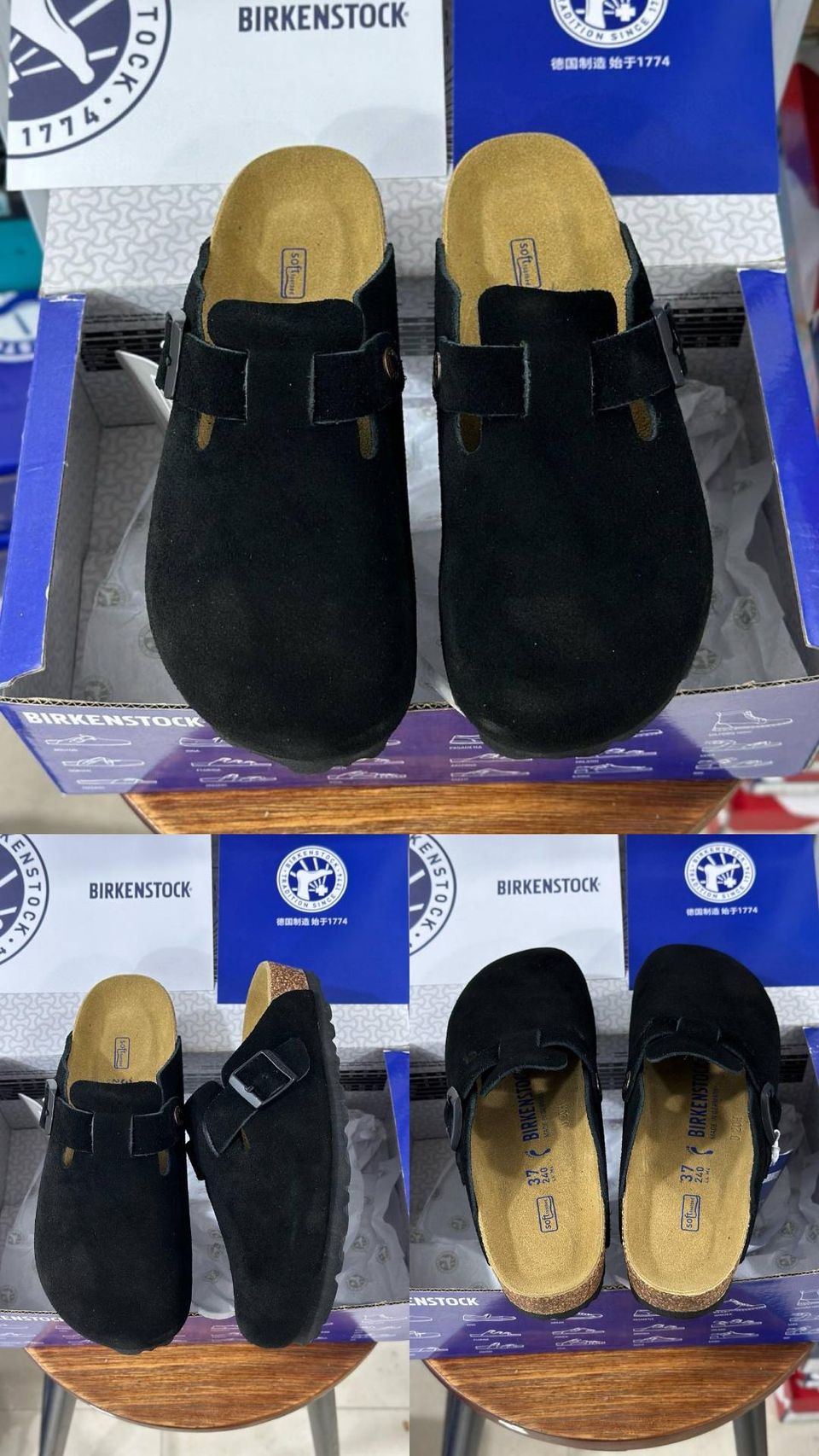 「现货READYSTOCK」 BIRKENSTOCK BOSTON SOFT版软底黑色 1
