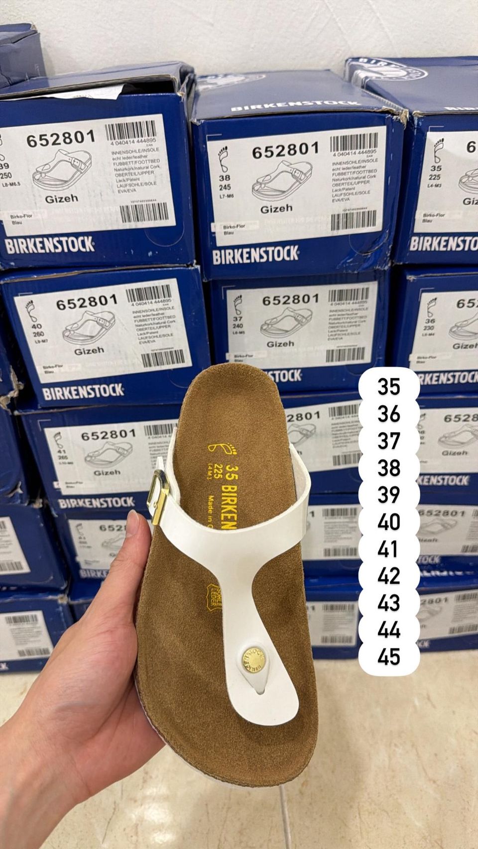 「现货READYSTOCK」 BIRKENSTOCK GIZEH白色金扣 1
